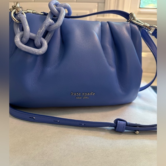kate spade Souffle Smooth Leather Crossbody/shoulder Blue - Picture 2 of 6